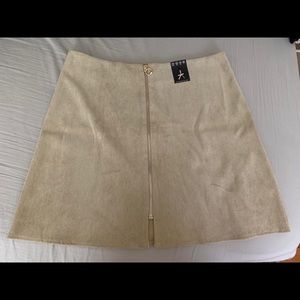 Corduroy skirt tan